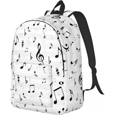 Muzikale Muzieknoten voor Mannen Vrouwen Student School Boekentassen Rugzak Midden Hoge School Buiten Big 45x31x16cm