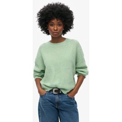 Superdry - Geborstelde trui met ronde hals - Dames - Sweaters