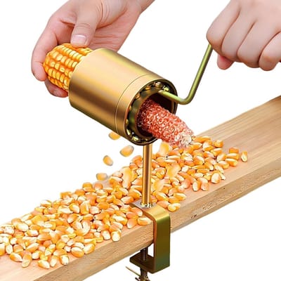 JHUBERS- Maïskolfstripper Ergonomisch Houten Handvat - Handmatige Maïsdorser - Klemvast Ontwerp - Efficiënte Peeling - Voor Boerderijen - Gewicht 480g
