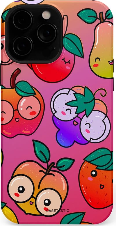 Casetastic Hoesje Geschikt voor Apple iPhone 13 Pro Magsafe - Stijlvolle Beschermende Duo-layer Case - Fruitige Grapjes