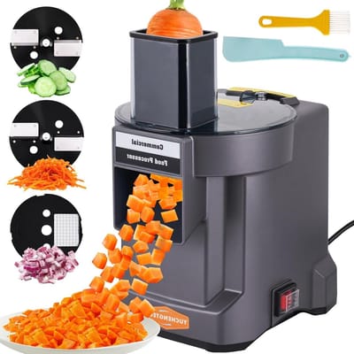Elektrische groentesnijder - Keukenmachine hakmolen - Snel groenten snijden - 3-in-1 functie - 100W motor - Zilver