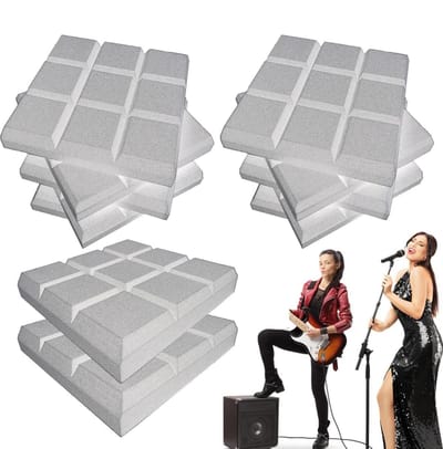 Geluidsdempende Platen - Akoestische Tegels - Studio Verbetering - Hoge Dichtheid Schuim - 30x30x5 cm - Grijs