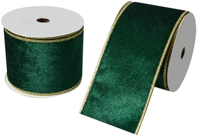 Clayre & Eef Decoratie Lint 63 mm x 5 m Groen Synthetisch