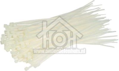 Universeel Bundelbandjes 140x3,6 mm transparant/wit Tie-wrap 006661