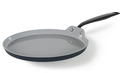 BE Living Pannenkoekenpan - Ø 26 cm - Keramisch - PFAS Vrij Anti Aanbak - Inductie Pan - Zwart - Essential Series