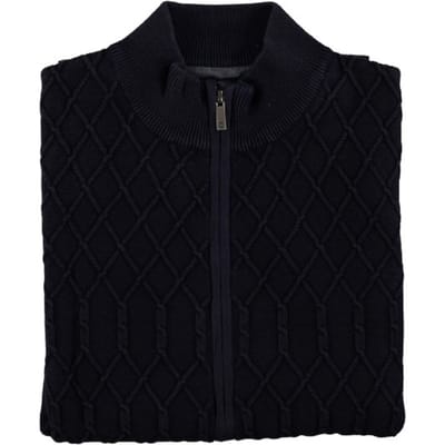 Fellows United - Gebreid vest - Heren - XXL - Blauw - Katoen - 21.1114