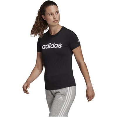 adidas Sportswear LOUNGEWEAR Essentials Slim Logo T-shirt - Dames - Zwart- XS
