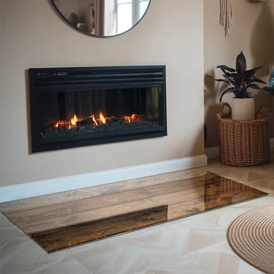 Coloray Vloerplaat Houtkachel - Onderplaat Kachel - 140 cm x 70 cm - Houtkachel Vloerplaat - Bruin Vloerplaat Kachel - Vloerplaat Voor Kachel - Vloerplaat voor Houtkachel - Vloerplaat Open Haard - Plaat Kachel