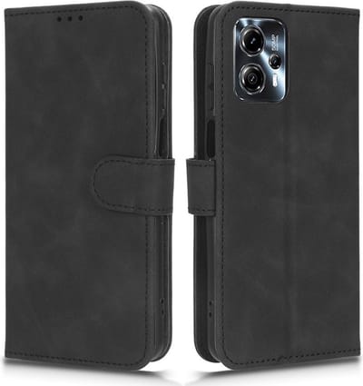 Coverup Hoesje - Geschikt voor Motorola Moto G13 / G23 / G53 Hoesje - Coverup Book Case - Zwart