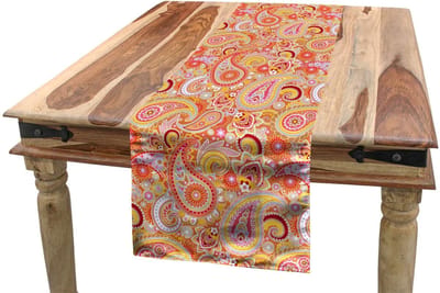 ABAKUHAUS Tafelrok 40381 – Paisley-print, 40×225 cm, Siena Tan