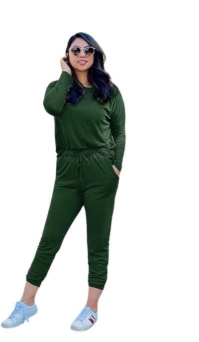 Stijlvolle Dames Huispak / Tracksuit / Joggingspak | 2-Delig Home Wear / Trainingspak | Sport Kleding | Groen - S