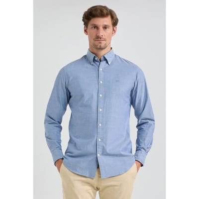 McGregor Stretch Oxford Shirt Navy Maat: 3XL | Longsleeves Outlet | Heren | Blauw