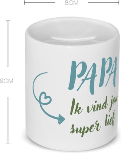 Akyol - papa ik vind jou Spaarpot - Papa - je vader - vaderdag cadeautjes - verjaardagscadeau - gift - kado - 350 ML inhoud