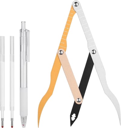 Wenkbrauw Liniaal - Meetgereedschap Make-up - Wenkbrauwen Positioneren - Gulden Snede Verhouding - 0.8mm Pen - Zwart