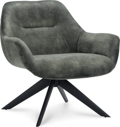 Icon Living - Fauteuil Vico - Velours Adore Hunter - Poot Zwart