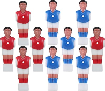 Tafelvoetbal Spelers - Poppetjes Figuren - Tafelvoetbal Vervanging - Duurzaam ABS Materiaal - 10 Stuks - Diverse Kleuren