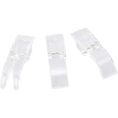 Ensemble de 3 pieds presseurs transparents adaptés à la machine à coudre Singer Pièces Accessoires Largeur 10 mm clair white