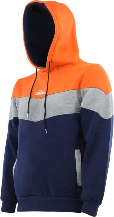Hoodie Legend tricolore dames/heren Oranje fleece S