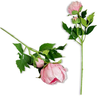 Inspiruj - Kunstplant - Pioenroos - Lichtroze - 44 cm