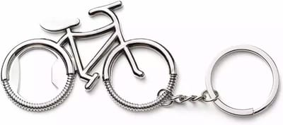 Flesopener /Sleutelhanger Fiets ( 7.5 x 5 cm )