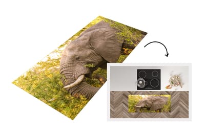 Keukenloper - Loper keuken - Olifant - Safari - Afrikaans - 120x50 cm - Keukenloper vinyl