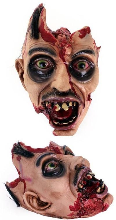 Hoofd met open schedel (halloween)