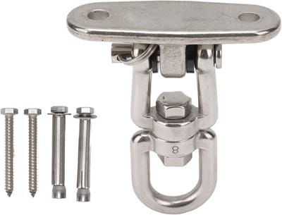 Hangmat Ophangset - Schommelhanger Haak - Ontspannen Buiten - 360 Graden Rotatie - 13 x 10 x 4 cm - Zilver