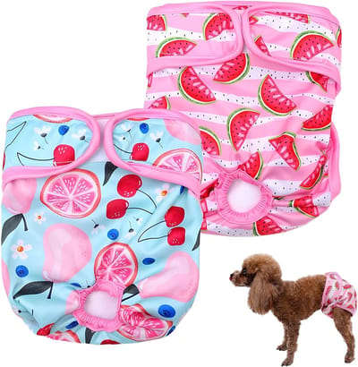 Herbruikbare hondenluiers voor vrouwelijke honden - Wasbare menstruatiebroekjes, puppy sanitaire pads, ideaal voor loopsheid en incontinente honden