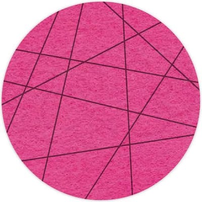 Lijnen vilt onderzetter Rond - Fuchsia - 6 stuks - Ø 10 cm - Tafeldecoratie - Glas onderzetter - Cadeau - Woondecoratie - Woonkamer - Tafelbescherming - Onderzetters Voor Glazen - Keukenbenodigdheden - Woonaccessoires - Tafelaccessoires