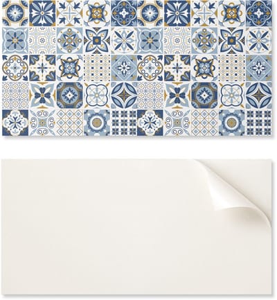 Decoratief zelfklevend vinylpaneel 100x50 cm met decoratieve tegelpatronen