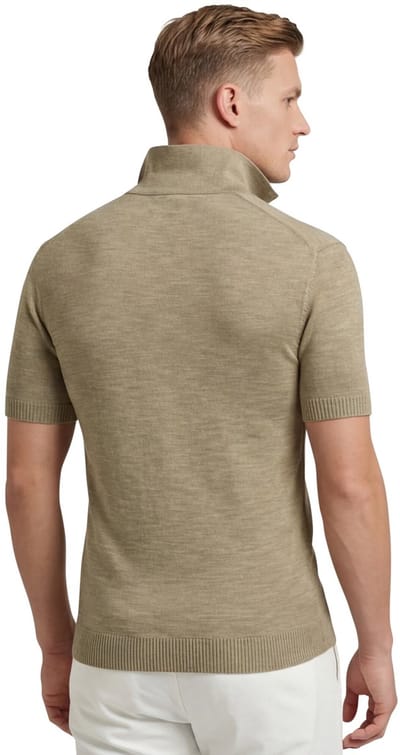 Gant poloshirt korte mouw beige
