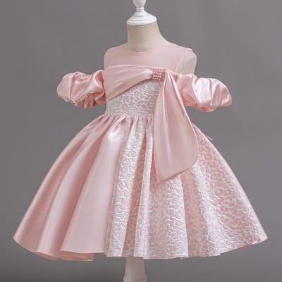 Robe de Baptême pour Bébé Fille Fête du 1er Anniversaire Mariage Tutu en Dentelle Robe Fille Bébé Fille Princesse Vestidos Costume de Noël 80 rose