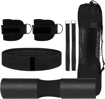 Barbell Pad - Stang Kussen - Gewichtheffen - Anti-slip Materiaal - 49 x 16 cm - Zwart