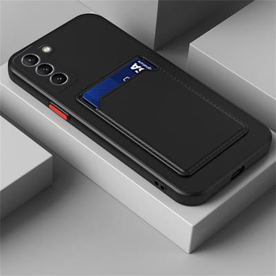 TPU Zacht Siliconen Kaartsleuf Portemonnee Hoesje Voor SamSung S25 S24 S23 S22 S21 FE Plus Ultra Note 20 A54 A34 A24 A15 A25 A35 A55 4G 5G For S24 zwart
