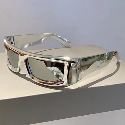 Y2k Wrap Rond Heren Zonnebril Nieuwste Metalen Rand Buiten Sport Dames Zonneklep Mode Ontwerp Retro UV Bescherming 400 Brillen A
