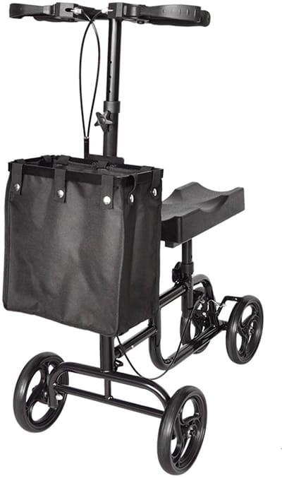 Kniestep voor ergonomische revalidatie – alternatief voor krukken – verrijdbare knie-rolsteun – in hoogte verstelbare knee walker – mobiliteitshulpmiddel met wielen – loopondersteuning zonder rollator