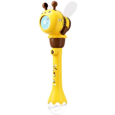 12 Hole Bee Elektrische Bubble Gun Kinderen Speelgoed Bubbles Machine Cartoon Zeepblazers Kinderen Cadeau Buitenspellen Automatische Maker yellow