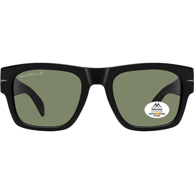 Montana Zonnebril Polarized Glanzend Zwart MP189A Groen glas