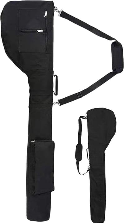 Golf Transporttas - Golftas Opberger - Golfen Onderweg - Waterafstotende Oxford Stof - 126x32 cm - Zwart