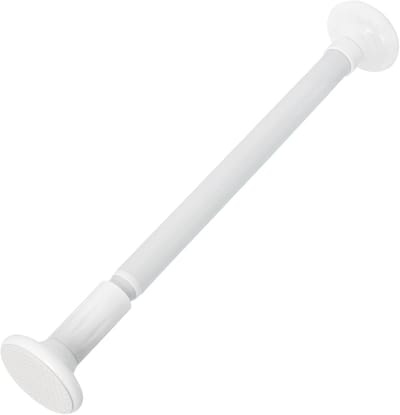 Witte telescopische gordijnstang - roestvrij staal - 16-20 inch