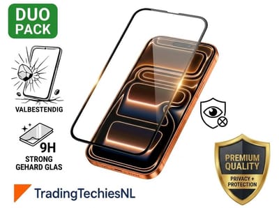 iPhone 17 Pro Max Screenprotector 2 Stuks Duo Pack - Gehard Glas 9H Beschermglas - Case Friendly - Anti Krassen - Panzerglass