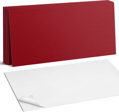 Coloray Plaktegels - Claret Wandtegel Zelfklevend - 60 cm x 30 cm - Claret Plaktegels - 6 stuks - Rechthoek PVC Tegels - Plaktegels Keuken - Zelfklevende Vloertegels Badkamer - Vinyl Tegels Zelfklevend - Zelfklevende Wandtegels