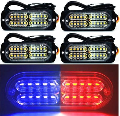 Side marker licht met 20 LEDs, knipperlicht, strobe waarschuwingslicht, 12 V/24 V voor aanhangwagen en vrachtwagen, veilig en helder verlichting