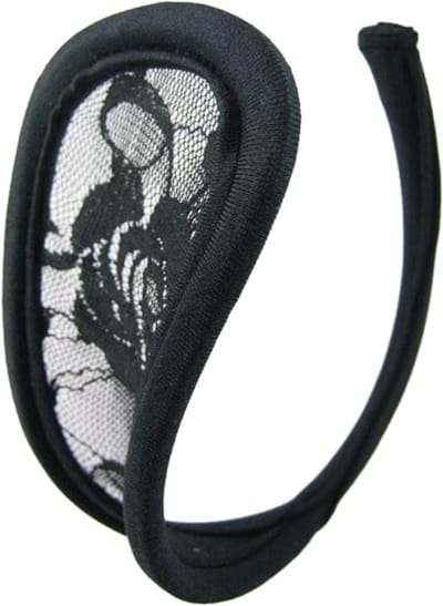 Zeloria C-String met Kant – Naadloze Onzichtbare Slip zonder Bandjes – Zwart