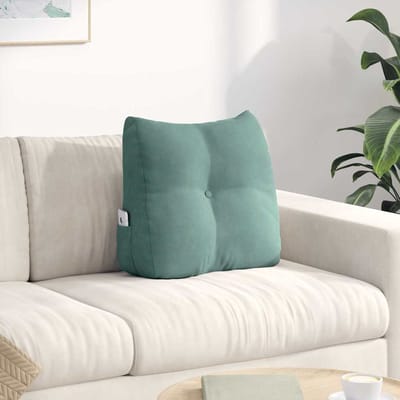 vidaXL - Rugkussen - Zeegroen - 45 - x - 24 - x - 50 - cm - Fluweel