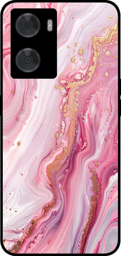 Smartphonica Telefoonhoesje Geschikt voor Oppo A57 / A57s / A77 met marmer opdruk - TPU backcover case marble design - Roze geschikt voor Oppo A57 4G;Oppo A57s;Oppo A77