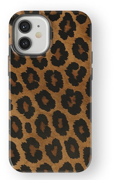 DripCase Luipaard Hoesje geschikt voor iPhone 12 Mini | Backcover met Mag | Hoesje met Dierenprint geschikt voor iPhone 12 Mini Leopard Dark