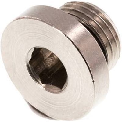 G 1/8'' Vernikkeld Messing Plug met Binnenzeskant en NBR Afdichting 16 Bar [10 Stuks]