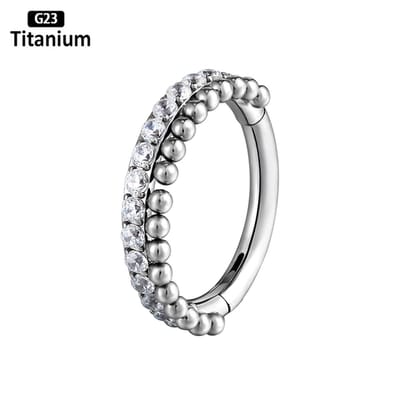 Piercing titanium steentjes en balletjes 1.2x8 - zilver - LMPiercings