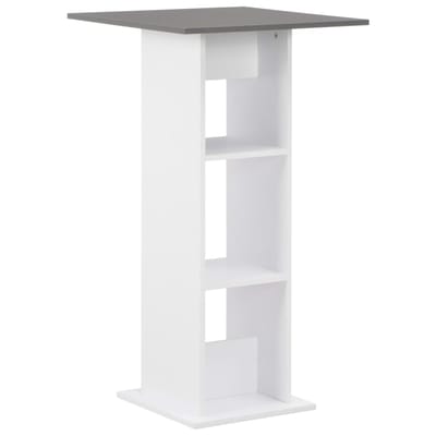 vidaXL - Bartafel - 60x60x110 - cm - wit - en - antracietgrijs